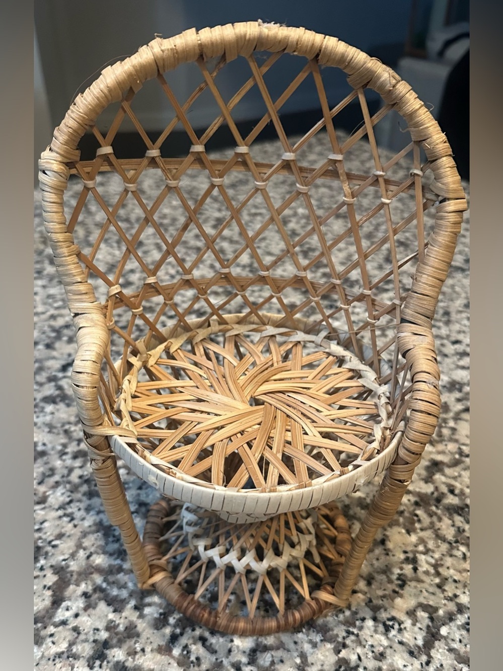 Miniature Wicker/Rattan Peacock Chair